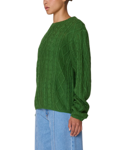 OBEY | W Isabella Loose Cable Sweater | Clover