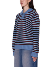 Load image into Gallery viewer, OBEY | Colette Polo Sweater | Coronet Blue Multi