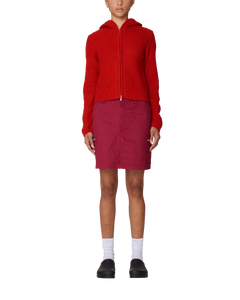 OBEY | W Glenda Hood Zip Sweater | Tomato