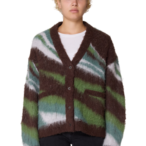 OBEY | Delirium Cardigan | Brown Multi - LONDØNWORKS