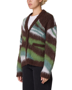 OBEY | Delirium Cardigan | Brown Multi - LONDØNWORKS
