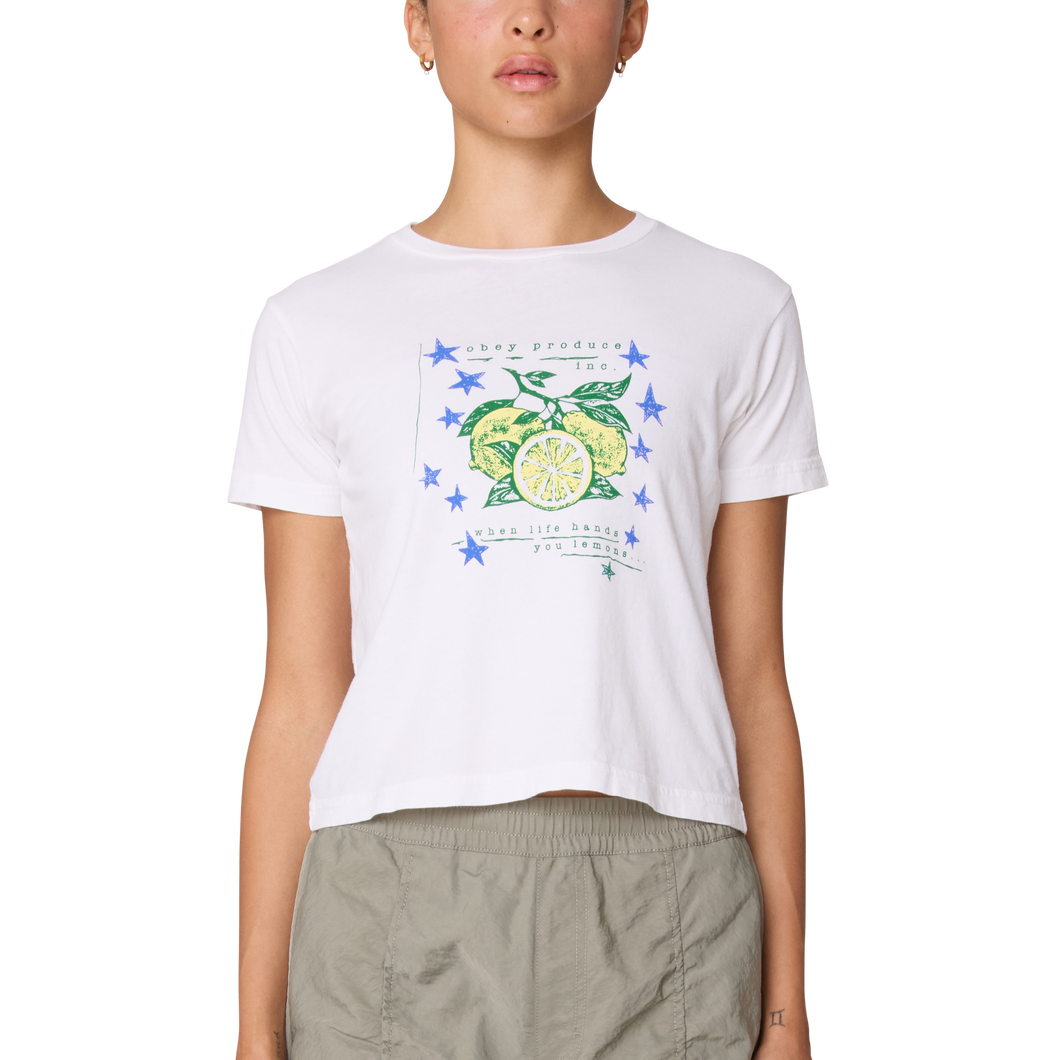 OBEY | When Life Hands You Lemons T-Shirt | White - LONDØNWORKS