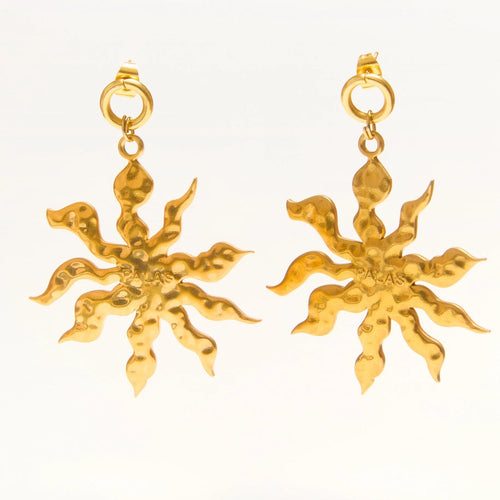 PALAS | Sol Sun Shaped Dangle Earrings | Gold Plated - LONDØNWORKS
