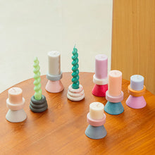Load image into Gallery viewer, YOD&amp;CO | Stack Candle Tall A | Floss Pink/Pale Yellow/Mint - LONDØNWORKS