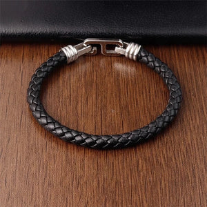 GLEN OGAL GROUP | Single Leather Hook Bracelet | Black