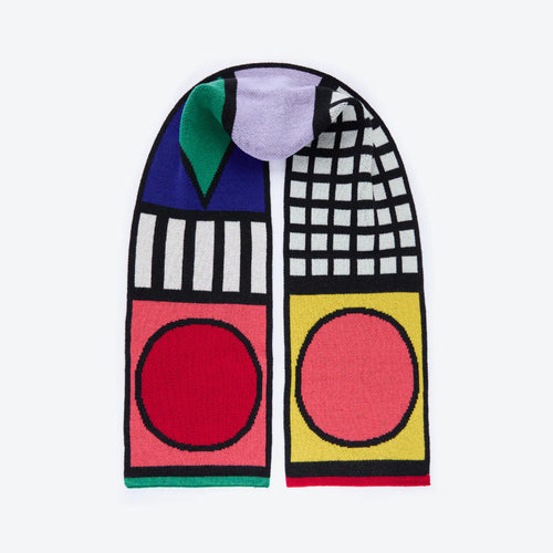 MISS POMPOM | Memphis Wool Scarf | Multi - LONDØNWORKS