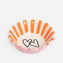 Load image into Gallery viewer, CAROLINE GARDNER | Coral Layered Heart Frilly Bowl - LONDØNWORKS