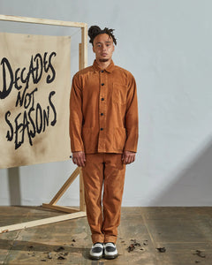 USKEES | 3001 Buttoned Cord Overshirt | Tan - LONDØNWORKS
