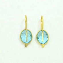 Load image into Gallery viewer, SCHMUCKOO BERLIN X NOYRE BERLIN | Oval Gemstone Earrings | Blue Topaz