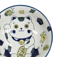 Load image into Gallery viewer, TOKYO DESIGN STUDIO | Kawaii Lucky Cat Neko Ramen Bowl | Blue - LONDØNWORKS