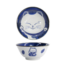 Load image into Gallery viewer, TOKYO DESIGN STUDIO | Kawaii Cat Neko Tayo Bowl | Blue - LONDØNWORKS