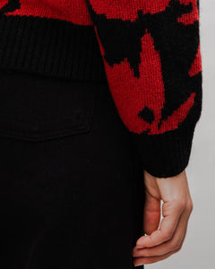 BRAVA FABRICS | Bloom Jacquard Sweater | Black