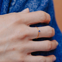 Load image into Gallery viewer, NORDIC MUSE | Dainty Blue Gemstone Ring | Gold