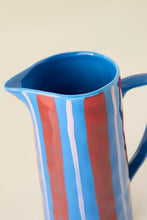 Load image into Gallery viewer, MÆGEN | Striped Ceramic Jug | Blue Red