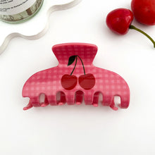 Load image into Gallery viewer, MILDSTYLES | Cherry Checkered Hair Clip | Pink - LONDØNWORKS