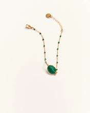 Load image into Gallery viewer, PALAS | Santa Maria Gold Plated Bracelet | Forest Green - LONDØNWORKS
