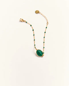 PALAS | Santa Maria Gold Plated Bracelet | Forest Green - LONDØNWORKS