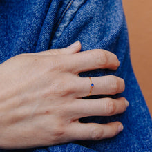 Load image into Gallery viewer, NORDIC MUSE | Dainty Blue Gemstone Ring | Gold