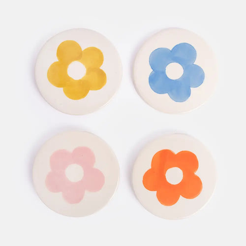 CAROLINE GARDNER | Set of 4 Floral Coasters - LONDØNWORKS