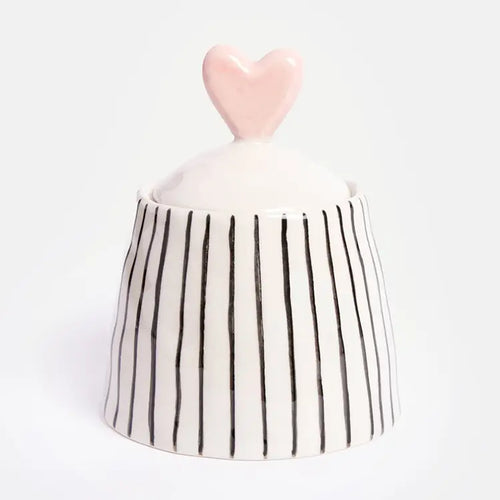 CAROLINE GARDNER | Small Stripe Heart Jar - LONDØNWORKS