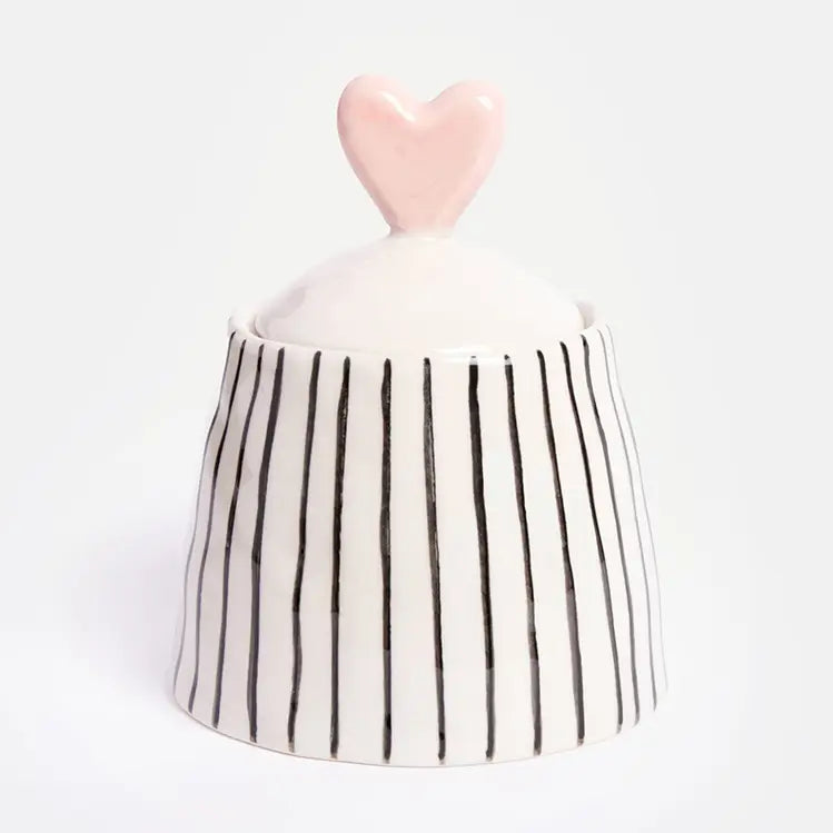CAROLINE GARDNER | Small Stripe Heart Jar - LONDØNWORKS