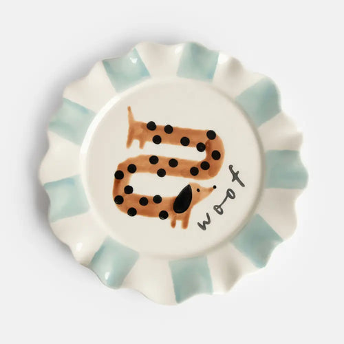 CAROLINE GARDNER | Woof Sausage Dog Plate - LONDØNWORKS