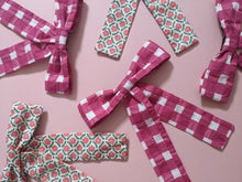 Load image into Gallery viewer, CUSTARD CLOTH | Bow Hair Clip Barrette | Pink Gingham