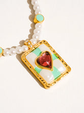 Load image into Gallery viewer, FLANERIE ACCESSORIES | Clementine Vintage Pearl Heart Necklace | Gold