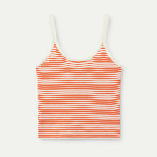 Load image into Gallery viewer, COMPANIA FANTASTICA | Striped Strappy Top | White Orange