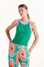 Load image into Gallery viewer, COMPANIA FANTASTICA | Two Tone Strap Top | Green