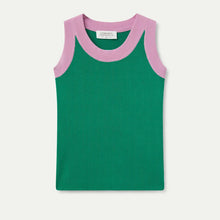 Load image into Gallery viewer, COMPANIA FANTASTICA | Two Tone Strap Top | Green