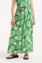 Load image into Gallery viewer, COMPANIA FANTASTICA | Pineapple Print Midi Skirt | Green