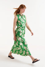 Load image into Gallery viewer, COMPANIA FANTASTICA | Pineapple Print Midi Skirt | Green
