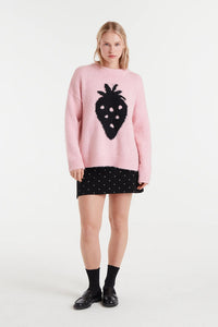 COMPANIA FANTASTICA | Jacquard Knit Jumper | Strawberry - LONDØNWORKS