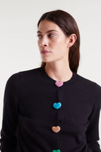 Load image into Gallery viewer, COMPANIA FANTASTICA | Knitted Heart Cardigan | Black - LONDØNWORKS