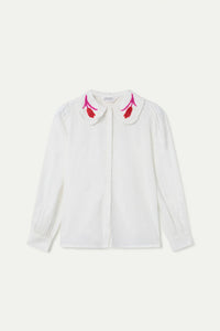 COMPANIA FANTASTICA | Tulip Embroidery Shirt | White - LONDØNWORKS