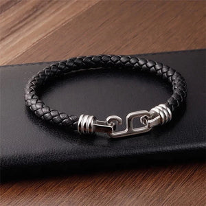 GLEN OGAL GROUP | Single Leather Hook Bracelet | Black