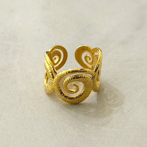 CASSETTE BARCELONA | Tribal Ring | Gold - LONDØNWORKS