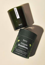 Load image into Gallery viewer, AERY | Green Bamboo Scented Candle - Cypress Patchouli and Orange