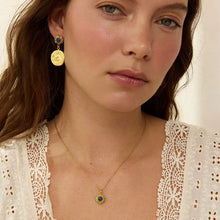 Load image into Gallery viewer, ASHIANA | Poppy Flower Stud Coin Earrings