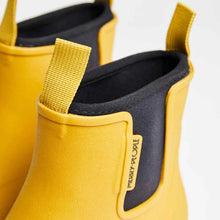 Load image into Gallery viewer, MERRY PEOPLE | Bobbi Ankle Wellington Boot | Mustard Yellow &amp; Black