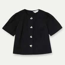 Load image into Gallery viewer, COMPANIA FANTASTICA | Heart Buttons Top | Black