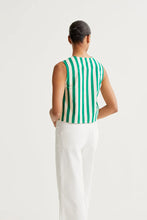 Load image into Gallery viewer, COMPANIA FANTASTICA | Striped Printed Top | Green