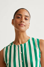 Load image into Gallery viewer, COMPANIA FANTASTICA | Striped Printed Top | Green