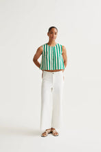 Load image into Gallery viewer, COMPANIA FANTASTICA | Striped Printed Top | Green