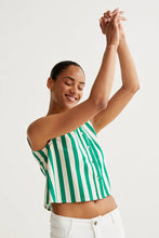 Load image into Gallery viewer, COMPANIA FANTASTICA | Striped Printed Top | Green