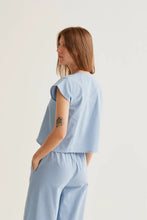 Load image into Gallery viewer, COMPANIA FANTASTICA | Shirt With Daisy Details | Light Blue