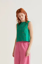 Load image into Gallery viewer, COMPANIA FANTASTICA | Cherry Print Top | Green