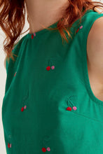 Load image into Gallery viewer, COMPANIA FANTASTICA | Cherry Print Top | Green