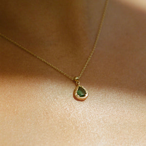 AGAPE JEWELLERY | Lysia Green Charm Necklace | Gold Plated - LONDØNWORKS